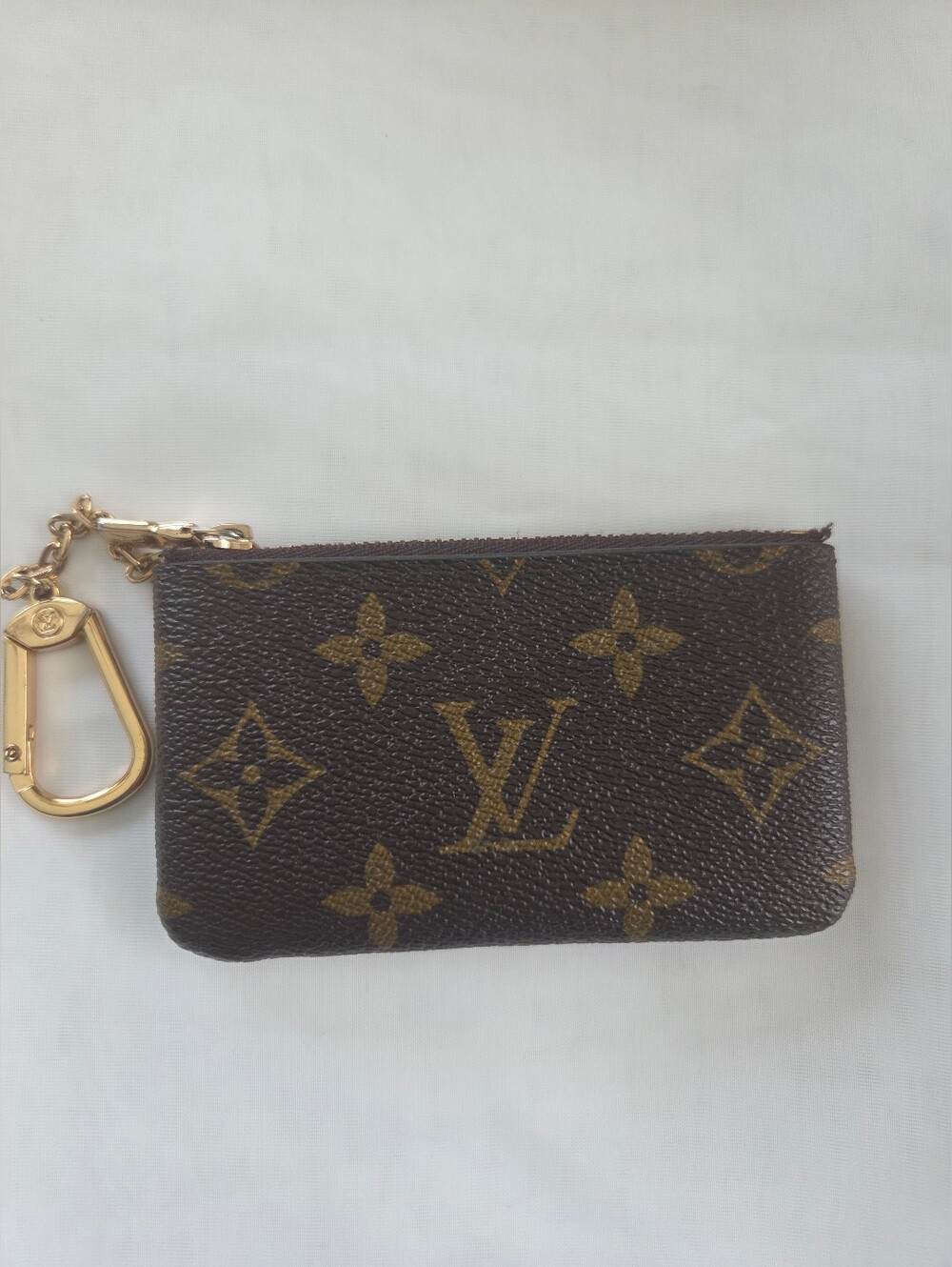 Louis Vuitton Monogram Key Pouch in Brown and Gold